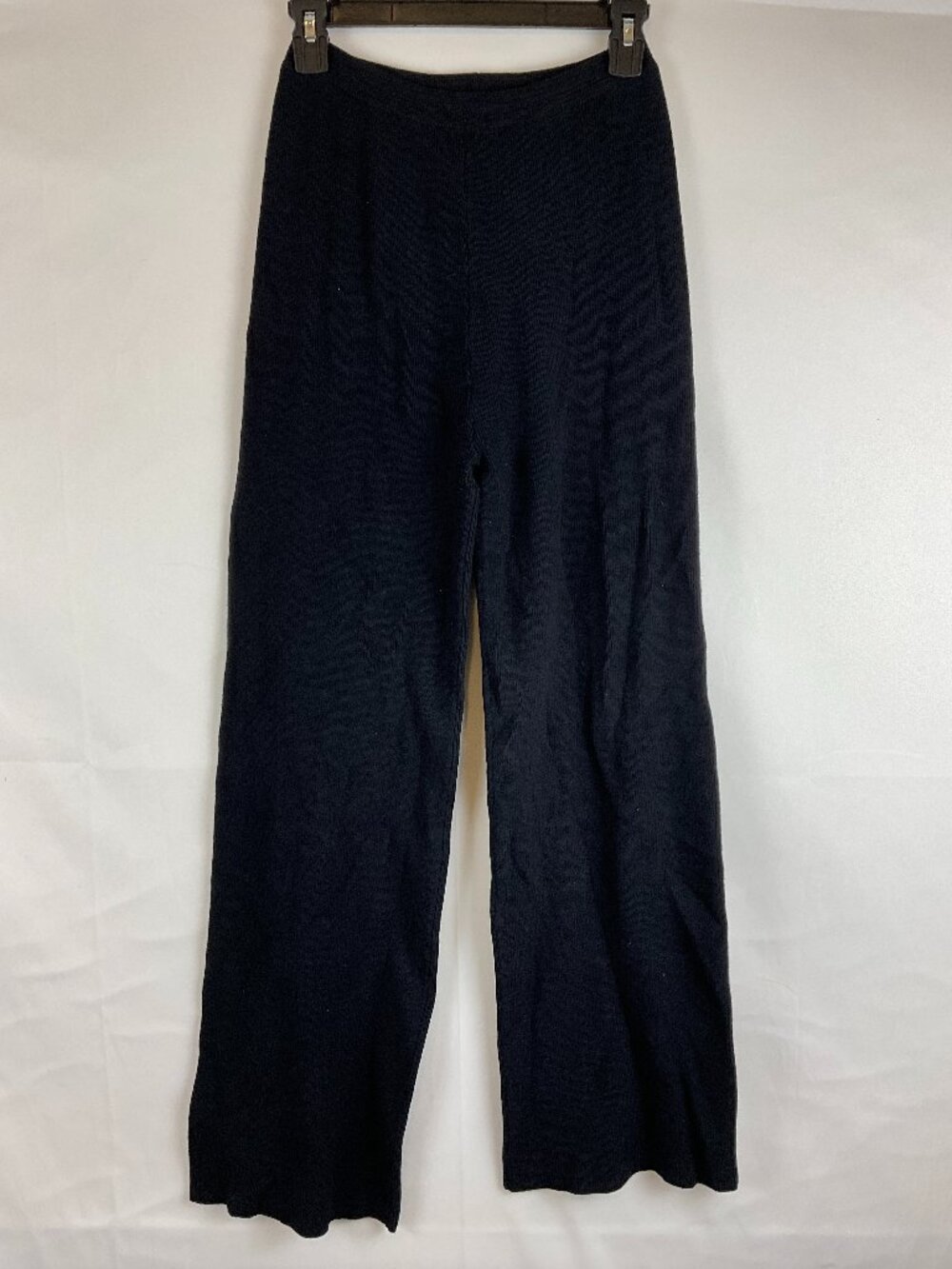 SNDYS Knit Pants M Black Elastic Waist Wide Leg